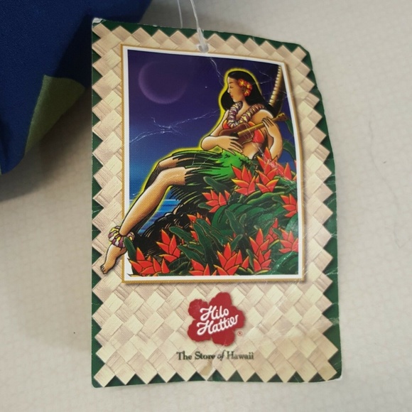 Hilo Hattie Sun Dress 10 Blue Green Floral Hawaii - Picture 8 of 8